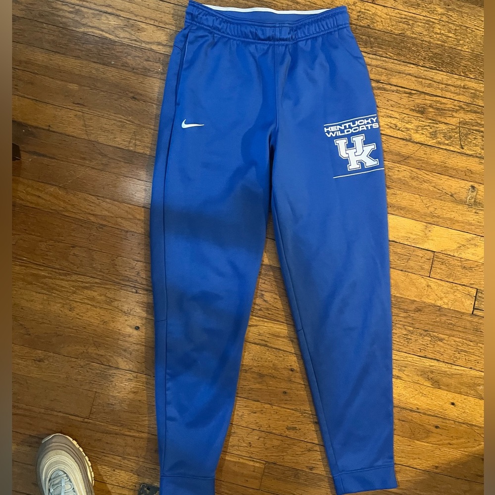 Nike Kentucky Wildcats sweatpants, size S, solid blue, Dri-fit